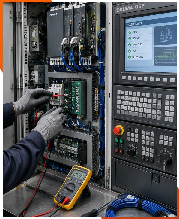 Ремонт систем ЧПУ Okuma OSP в Киселёвске